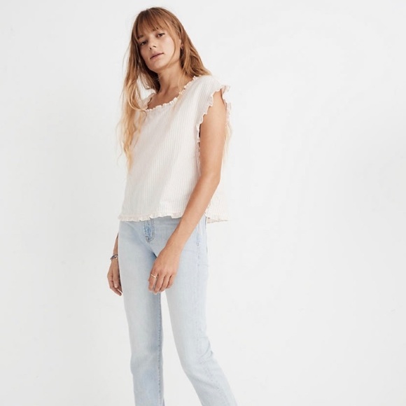 Madewell Tops - Madewell Side Tie Top in Stripe